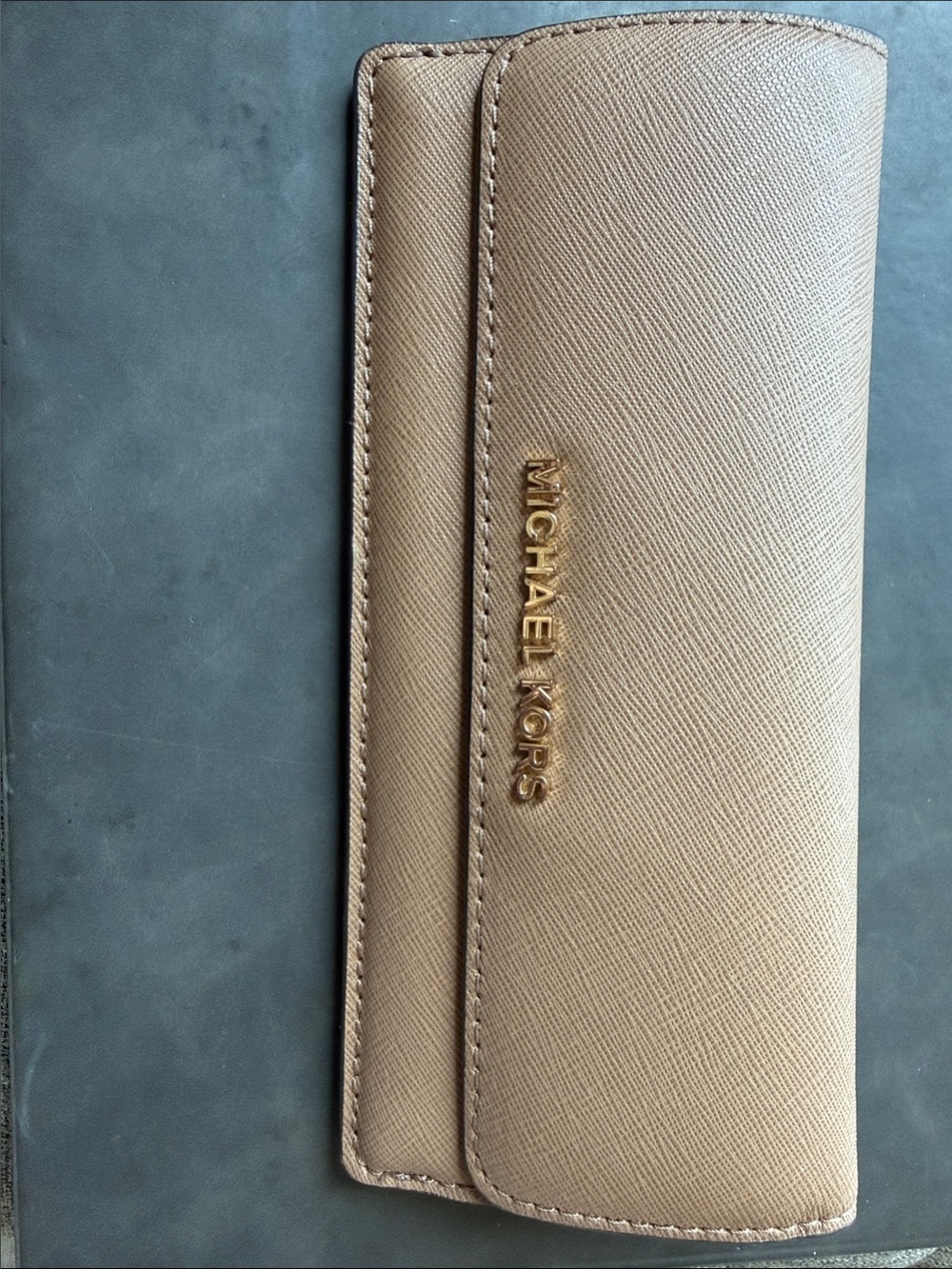 Michael Kors Saffiano Leather Continental Wallet - Taupe
